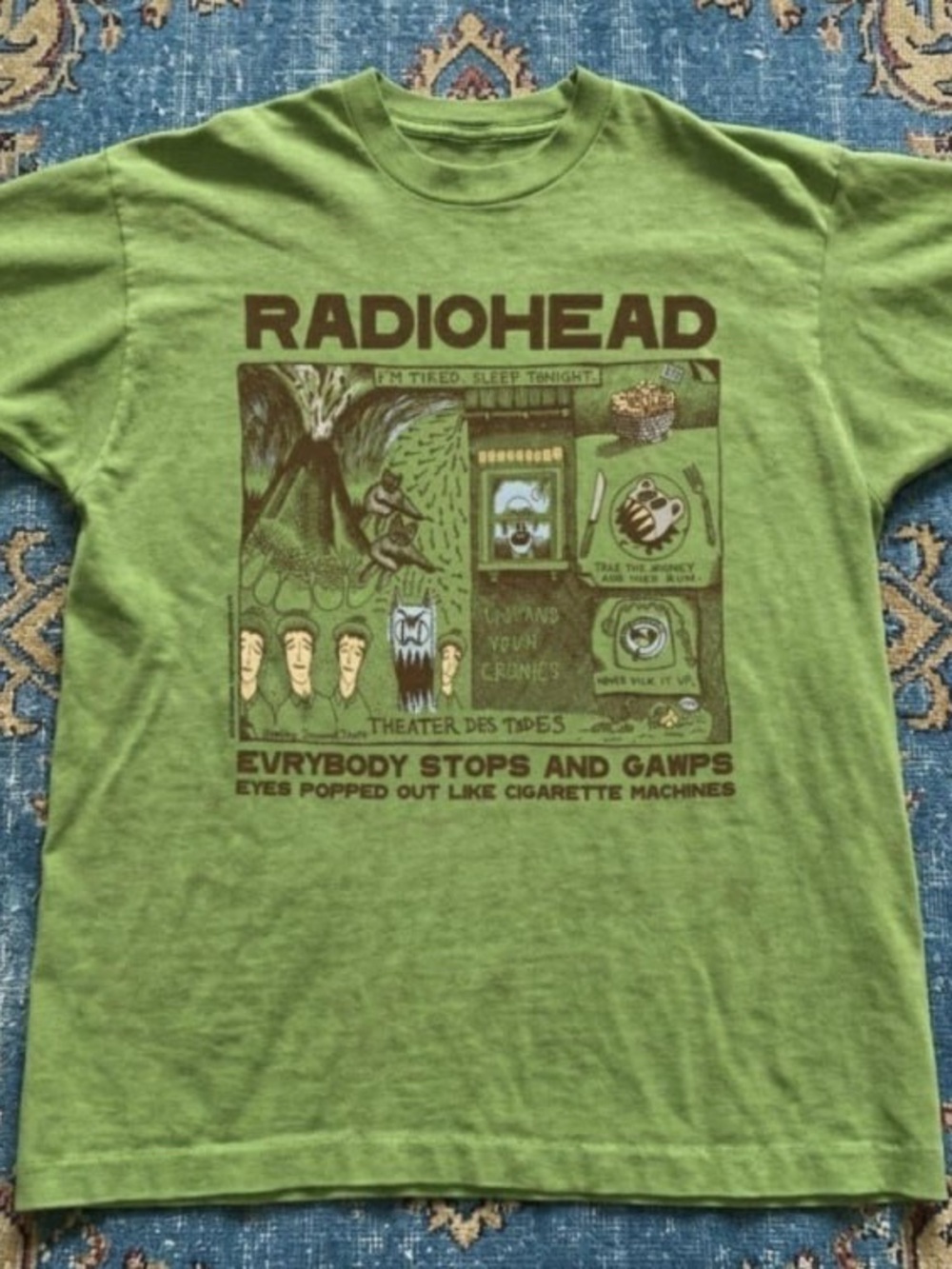 Radiohead Band Green Graphic Tee